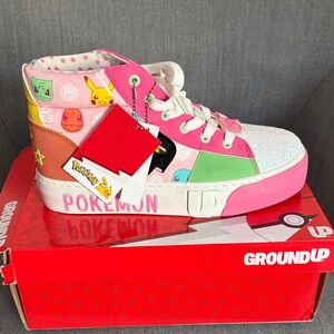 Pokemon Women's Sneakers - Pink, Green, and White
